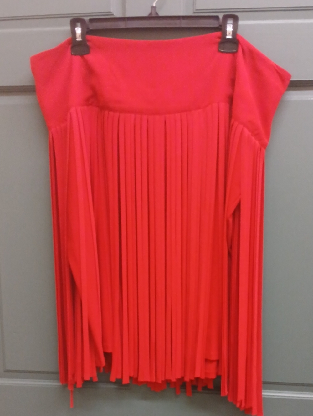 Lane Bryant NWT Bright Red Fringe Skirt Size 20